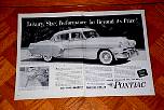 1954 Pontiac Old Car Ad