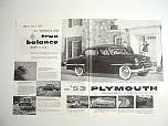 1953 Plymouth Old Car Ad