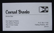 Conrad Brooks Plan 9 Business Card  